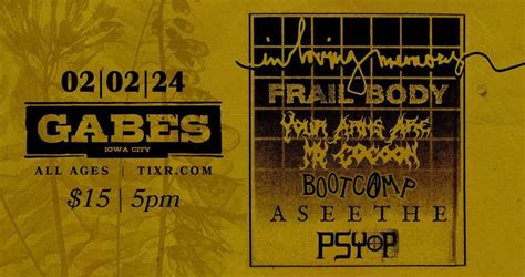 In Loving Memory, Frail Body, Your Arms Are My Cocoon, Bootcamp ...