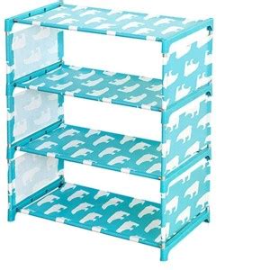 cownsmill Multipurpose Foldable Shoe Rack 4 Shelves Cabinet Organizer ...