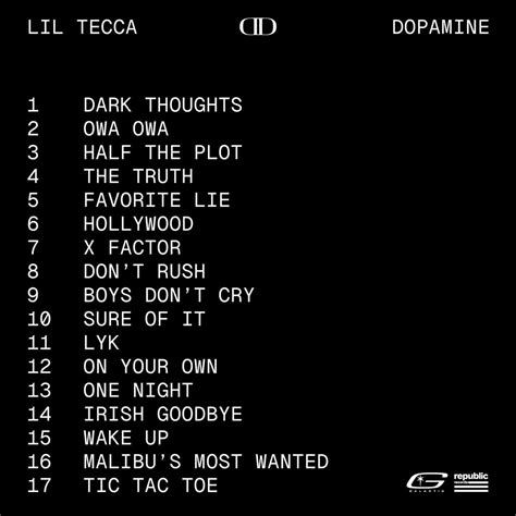 Lil Tecca - DOPAMINE Lyrics and Tracklist | Genius