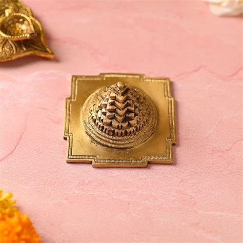 Brass Superfine Maha Meru Shree Yantra (2 Inch) – Vedansh Craft