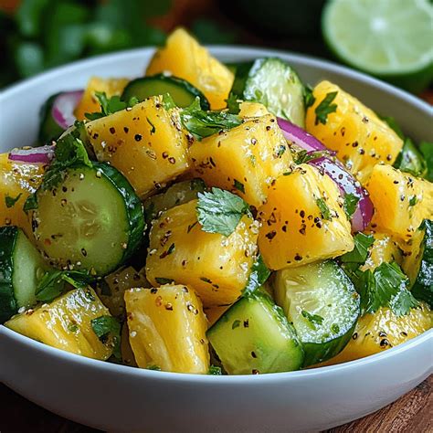 Refreshing Pineapple Cucumber Salad Recipe - Tasty with Lara