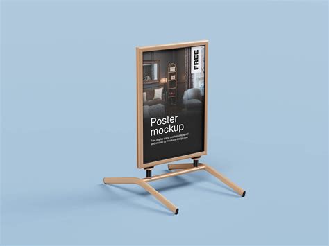 5 Free Poster Display Stand Mockup PSD Files - Good Mockups