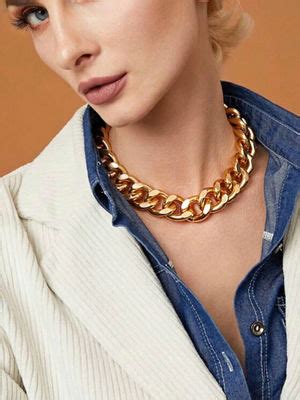 Buy Yellow Chimes Gold-Plated Link Chain Necklace Online