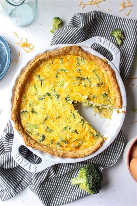 The Ultimate Broccoli Cheddar Quiche Recipe - Nomaste Hungry