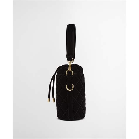 Barbour International | Quilted Velvet Balham Mini Bucket Bag | Bucket ...