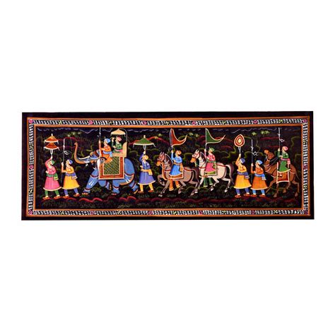 The Maharaja Cavalcade Rajasthani Painting – TOKENZ