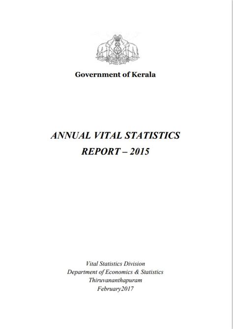 Annual Vital Statistics Report 2015