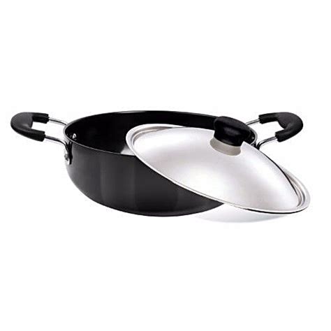 Buy Aristo Hard Anodised Deep Kadai With Steel Lid Online at Best Price ...