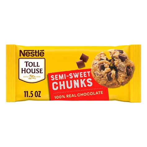 Nestle Toll House Semi Sweet Chocolate Chunks for Baking, 11.5 oz Bag ...