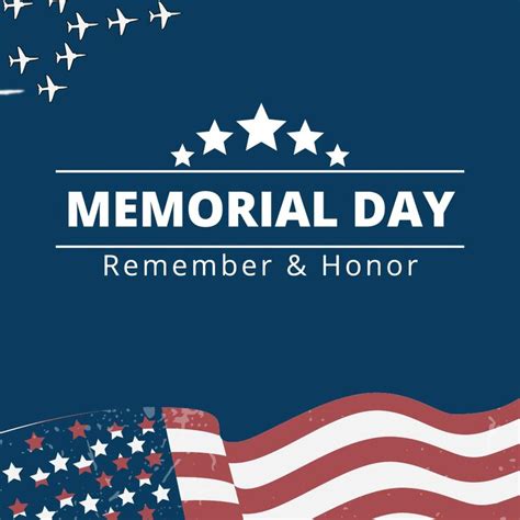 Memorial day social media post design template | Premium Vector