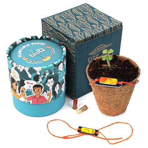 bioQ Hand-Made, eco-Friendly plantable Crochet Rakhi kit for Brother ...