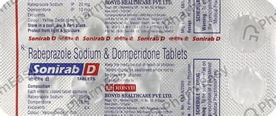 Sonirab D Strip Of 10 Tablets: Uses, Side Effects, Price & Dosage ...