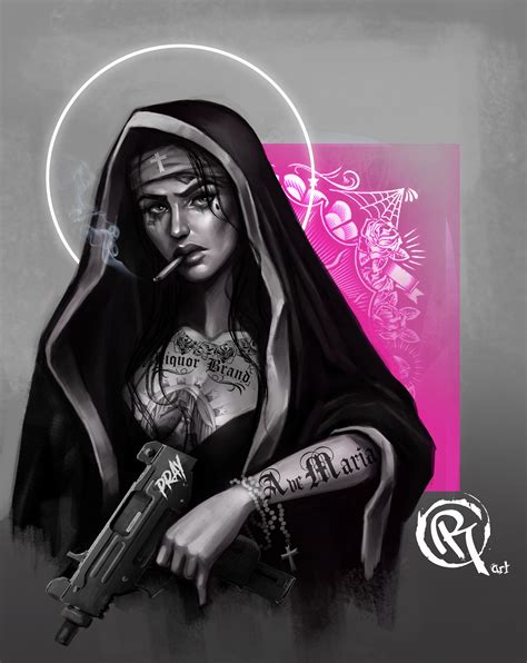 Evil Nun Tattoo Drawings