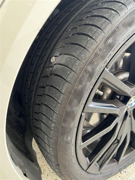 Flat tire with rust nail, fixable? : r/BMW