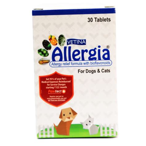 Buy Vetina Tablet Allergia for Dogs & Cats | Pack of 30 | Supertails