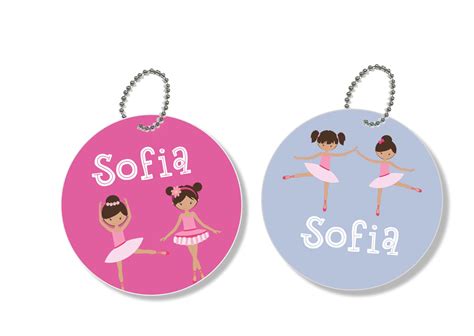 Personalised Metal Bag Tags - Ballerina / Label Shabel – Labelshabel