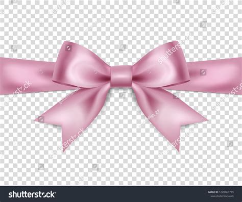 Beautiful Pink Bow Isolated On Transparent Stock Vector (Royalty Free ...