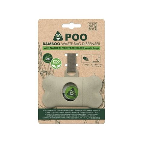 Buy M Pets Poo Bamboo Waste Bag Dispenser with Natural Vegetable Base ...