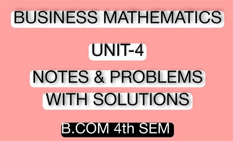 BMT Unit- 4 : Mathematics of finance - I | Gauahti University Business ...