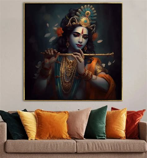 YF Majestic Modern Lord Krishna Painting – LuxxeArt
