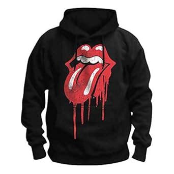 Buy The Rolling Stones Dripping Tongue Mens Hoodie (Medium),Black at ...