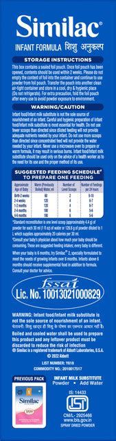 SIMILAC Classic stage 1 Infant Formula , Up to 6 months Price in India ...