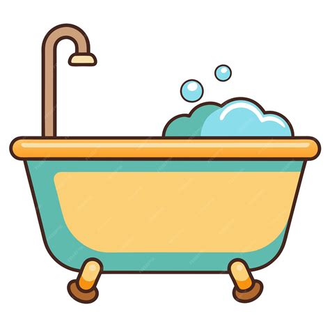 Bathtub clip art and Vector Design With a White Background | Premium AI ...