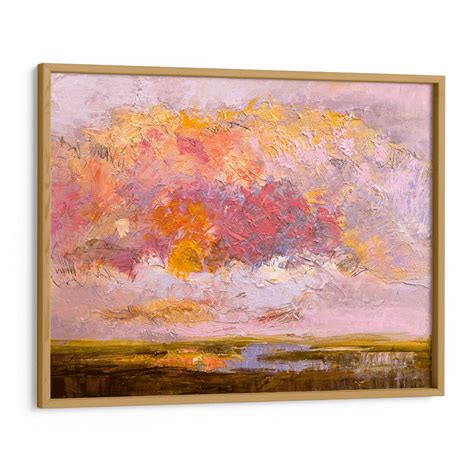 Vibrant Pink Horizon | Abstract Landscape Canvas Print | Nook At You
