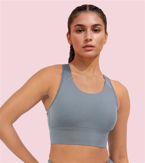 Enamor Wide Straps Seamed T-back Basic Workout Sports Bra - Quick Dry,