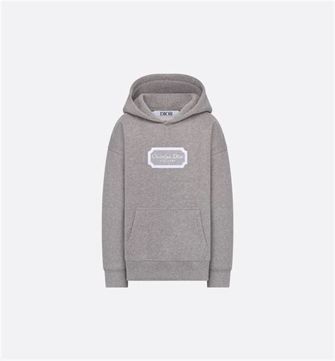 Kids' Christian Dior Couture Hooded Sweatshirt Heathered Gray Cotton ...