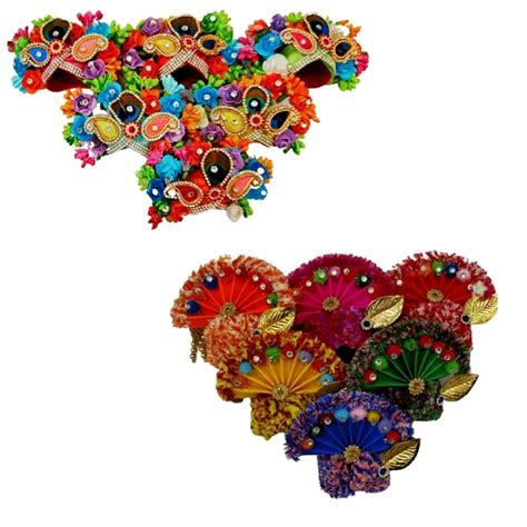 Laddu Gopal Pagdi Combo Size 6 no. Khanaji Turban Ladu Gopal Designer ...