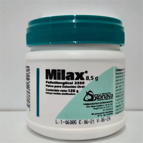MEDICINA :: MILAX POLVO P/SOLUCION TARRO X 120 GR - Sihay.com