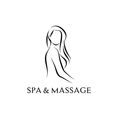 relax women simple flat spa and massage logo design 14004400 Vector Art at Vecteezy