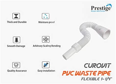 Prestige Waste Pipe Flexible For Wash Basin / Sink and all types of ...