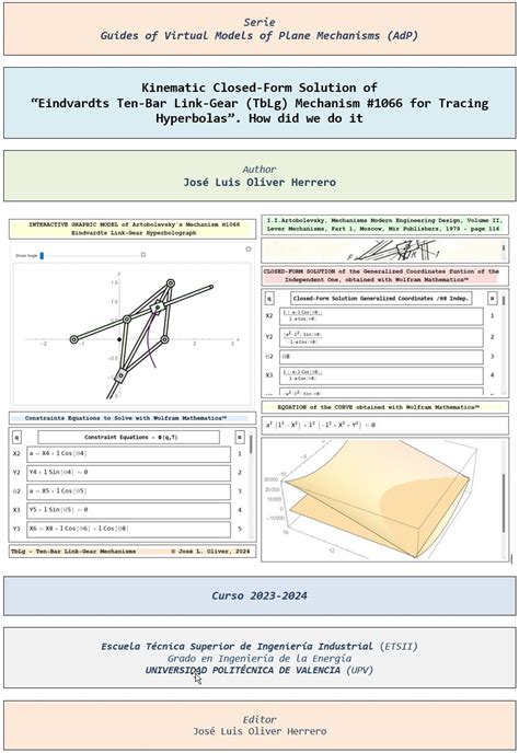 Kinematic Closed-Form Solution of “Eindvardts Ten-Bar Link-Gear (TbLg ...