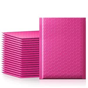 Fu Global 4x8-Inch Poly Bubble Mailer Pink Self Seal Padded Envelopes ...