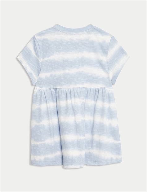 Buy Pure Cotton Tie Dye Jersey Dress (0-3 Yrs) at Marks & Spencer