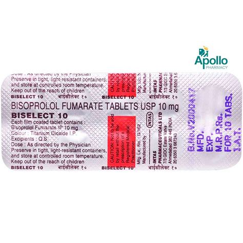 Biselect 10 Tablet 10's Price, Uses, Side Effects, Composition - Apollo ...