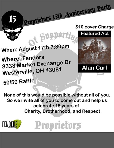 15 Year Anniversary Celebration, Fenders, Westerville, 17 August 2024 ...
