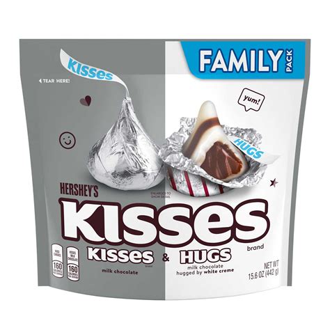 Hersheys Kisses Assorted Milk Chocolate and White Creme - Family Pack ...