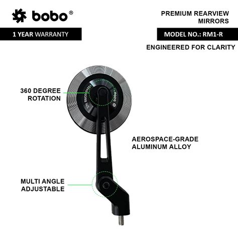 BOBO RM1 R Mirror Premium Motorcycle Rear View Mirrors – Motodrift