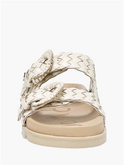 Sam Edelman Tiffanie Leather Slider Sandals, Modern Ivory