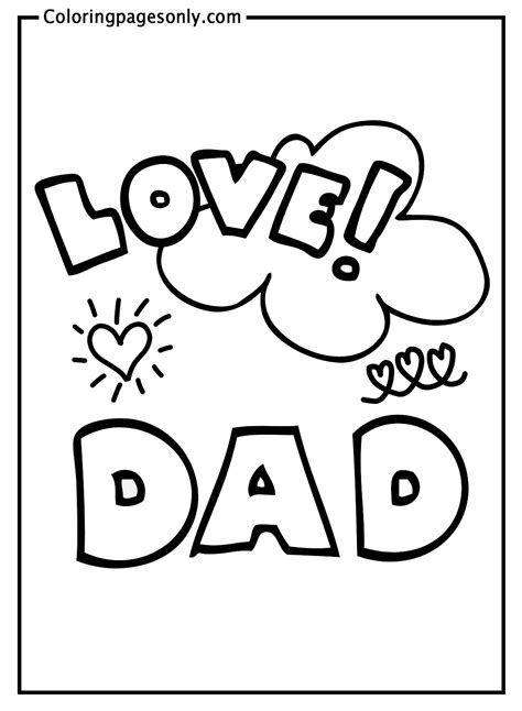 Coloring Pages I Love Dad