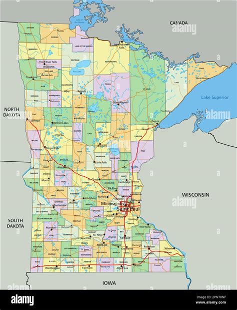 Printable Map Of Minnesota Cities