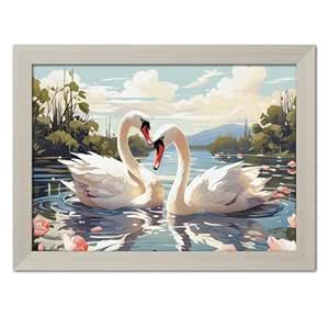 TenorArts Swan Love Birds Photo Frame Vastu Positivity Lucky Couple Art ...