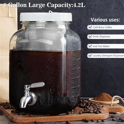 Folinstall 1 Gallon Cold Brew Coffee Maker - Mesh India | Ubuy