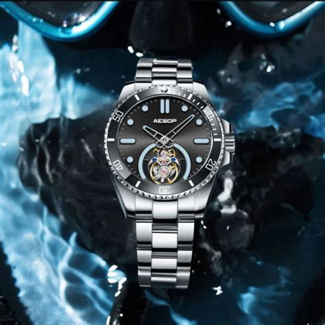 AESOP Original Tourbillon Ceramic Bezel Swiss Luminous Watch 7060 ...