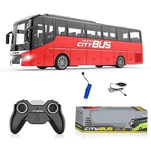 Black Foru 2.4 GHz RC Bus Luxury Long Bus Vehicle Toy Bus for Kids 4 ...