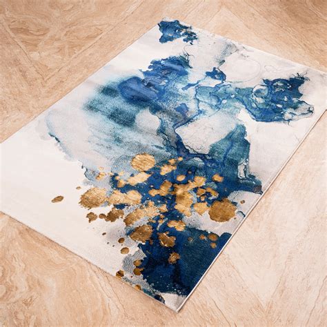 Shop Blue Oriental Floor Rug 5 X 7.5 ft | Dekor Company