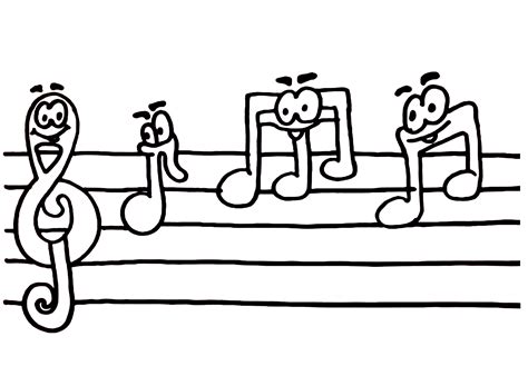 Music Notes Coloring Pages 的图像结果